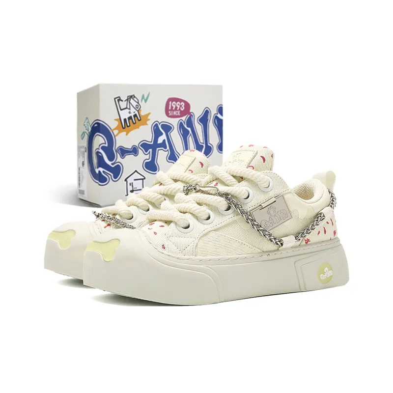 Q AND Coverage Slip Resistant Cushioning Abrasion Resistant Height Increasing Low Top Skateboard Shoes Unisex-7