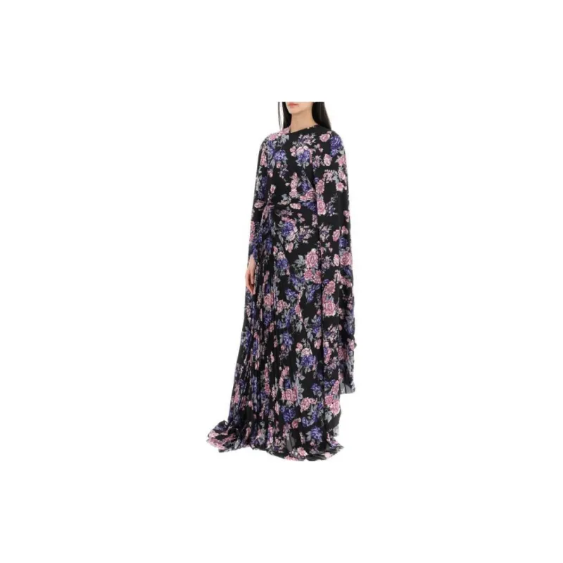 Balenciaga Floral print Pleated Maxi Dress-2