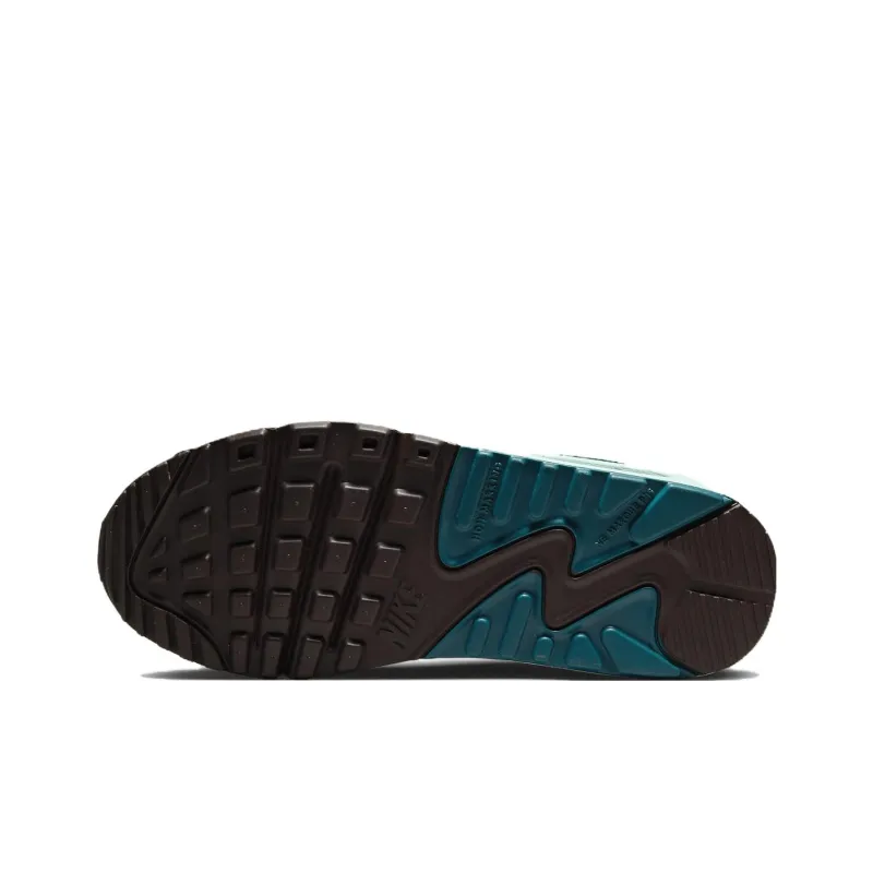Nike Air Max 90 LTR Slip Resistant Cushioning Wear Resistant Kids Lifestyle Shoes Blue Green White Teenagers-5