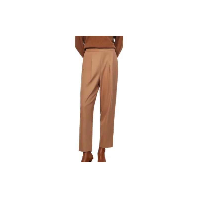 JZ. ANNAKRO Casual Pants Women's Brown Yellow-1