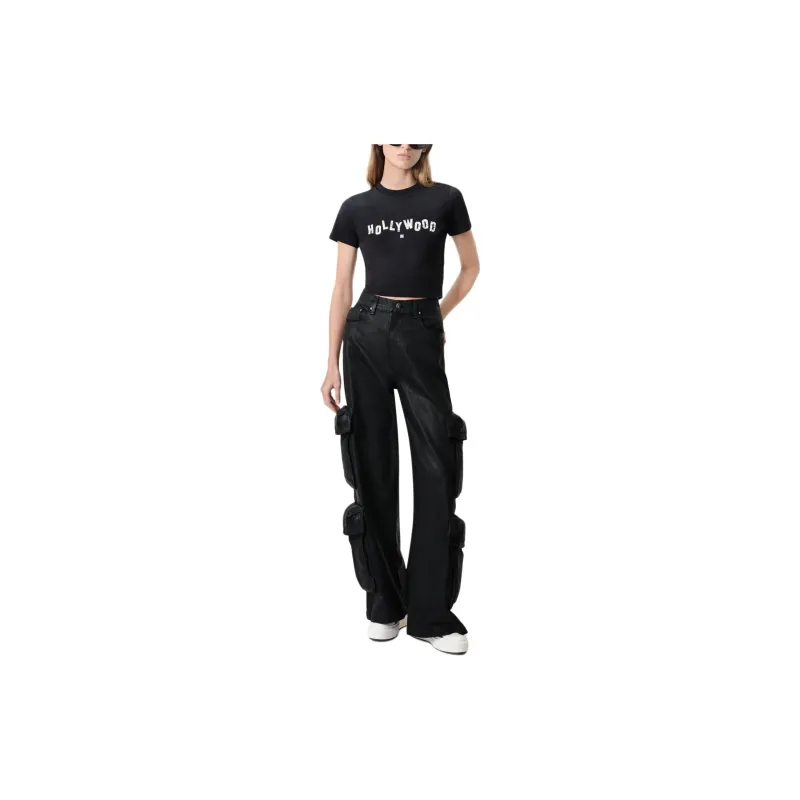 AMIRI Hollywood Printed Cropped T Shirt-1