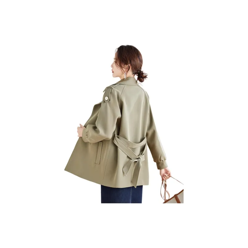 TERRE BLEUE Trench Coat Women's Khaki-2