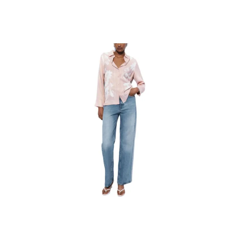 ZARA Shirts Women's Pink/White-2