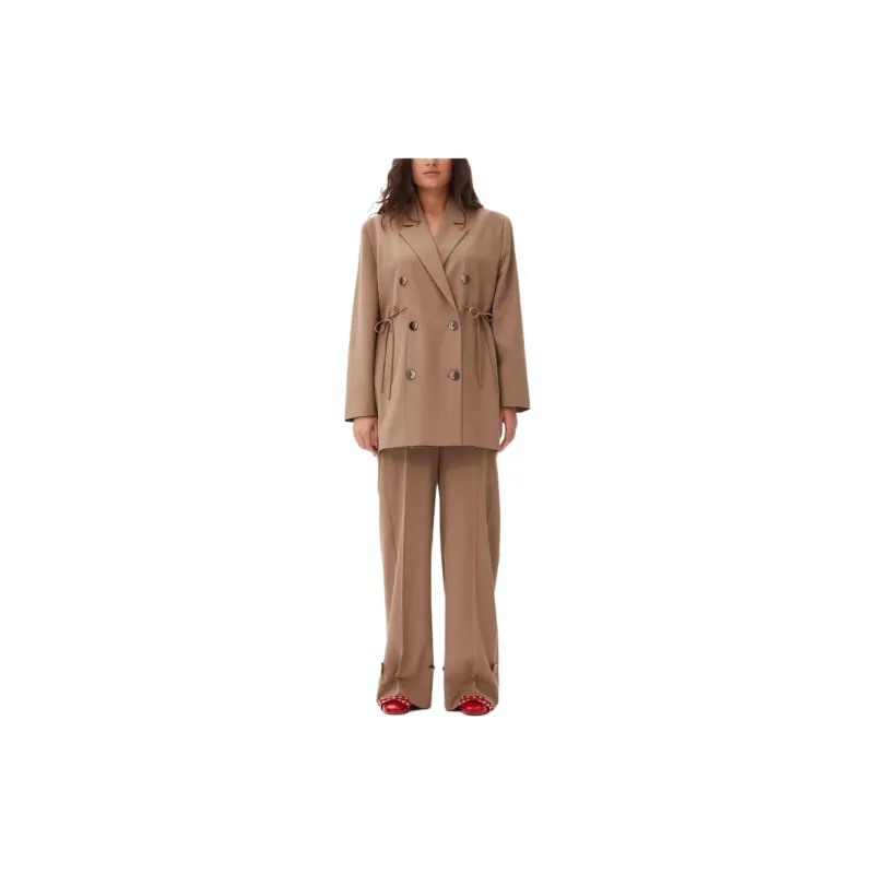 GANNI Double Breasted Oversized Blazer-1