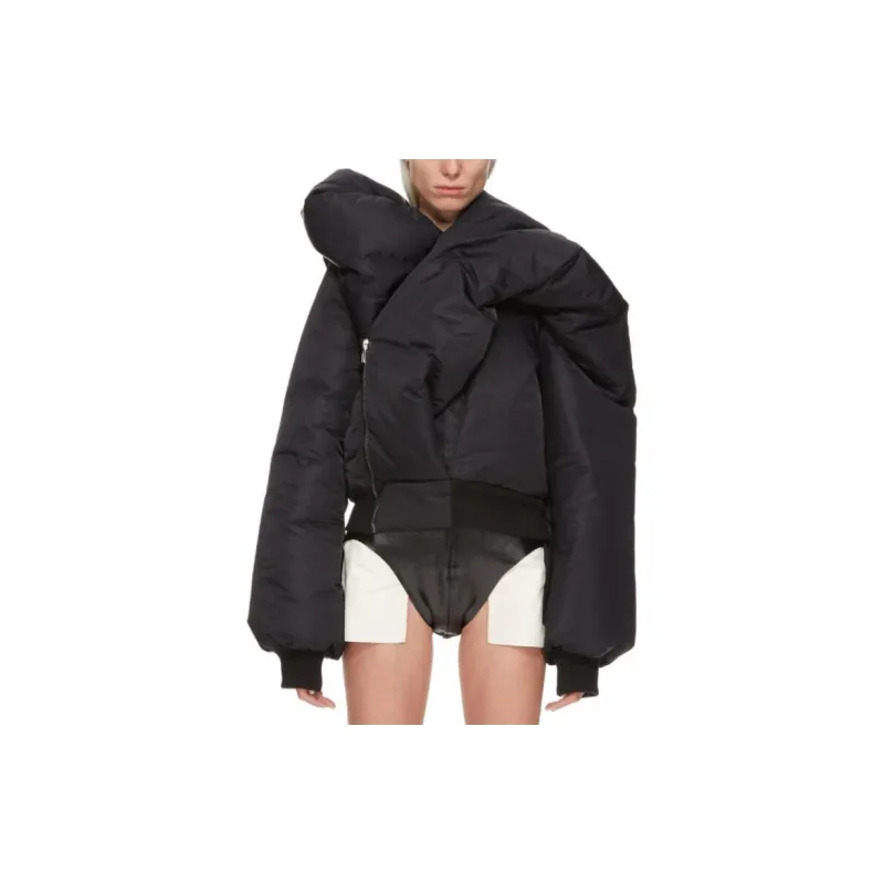 Rick Owens DRKSHDW Doll Asymmetric Padded Bomber Jacket-1