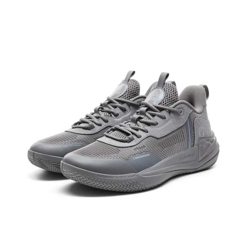 PEAK Hero 2 Basketball Shoes Men Low Top Silver Gray-2