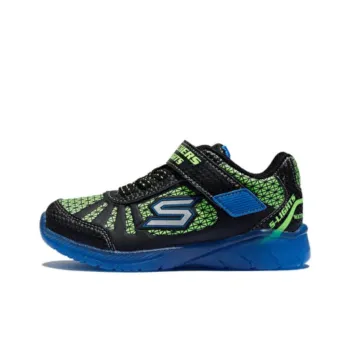 Skechers Illumibrights Low Top Kids' Running Shoes Black Green Teenagers
