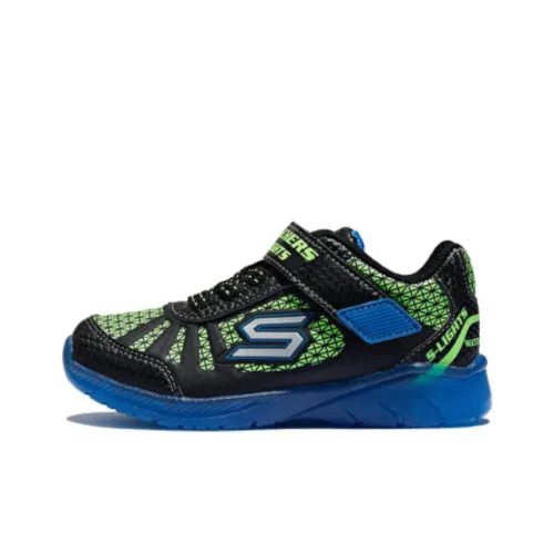 Skechers Illumibrights Low Top Kids' Running Shoes Black Green Teenagers