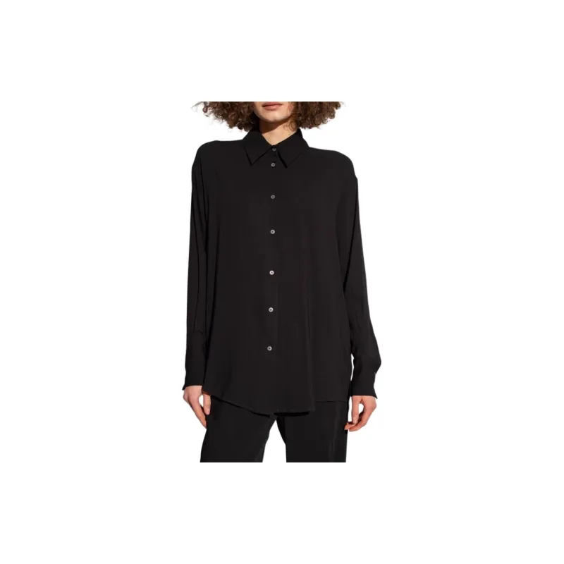 Fabiana Filippi Drop Shoulder Button Up Crepe Shirt-1