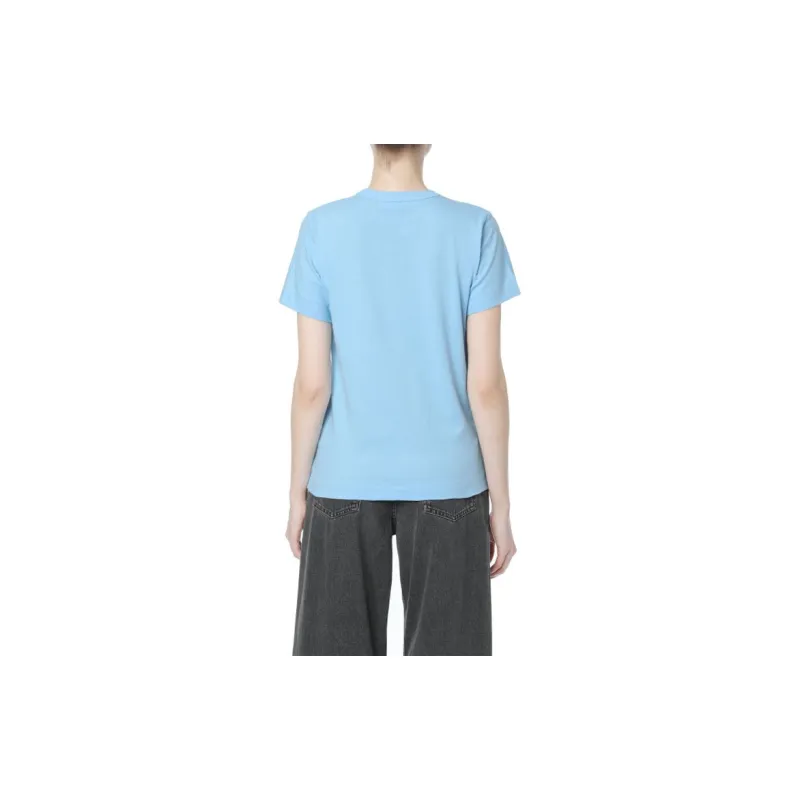 Comme Des Garcons Play Pastelle Red Emblem T shirt Blue-3