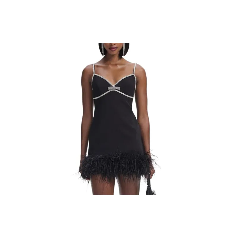 Self portrait Sweatheart Neck Embellished Mini Dress-1