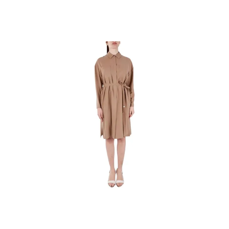 'S MAX MARA Long Sleeved Dresses Women's Brown-1