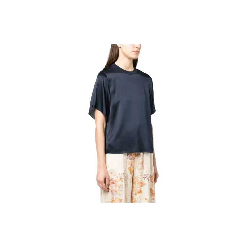 VINCE Short sleeve Silk T shirt-4