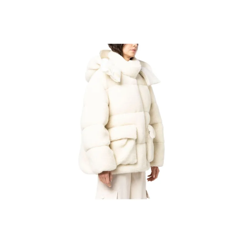 OFF-WHITE Arrows Fleece-texture Puffer Jacket-2