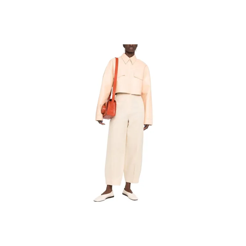 NANUSHKA Cropped Polished-finish Jacket-1