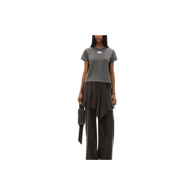 Alexander Wang Blade Logo Shrunken Tee Washed Cedar-1