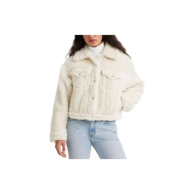 Levis Velvet Jackets Women's White-2