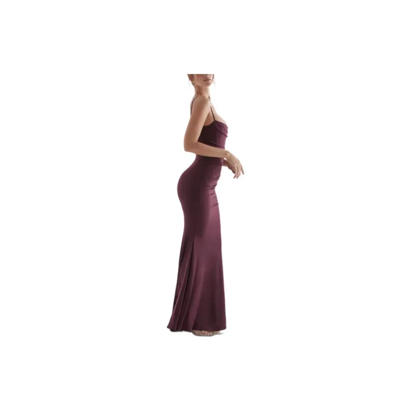 HOUSE OF CB Slip Dresses Women's Black Cherry-3