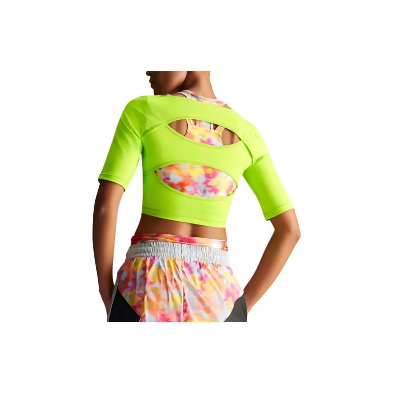 Adidas X Stella McCartney Co titled Series Crop Top Women's Green Yellow-2