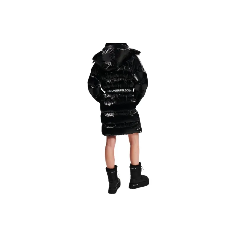 KARL LAGERFELD / Karl Lagerfeld Jeans Long Belted Puffer Coat-3