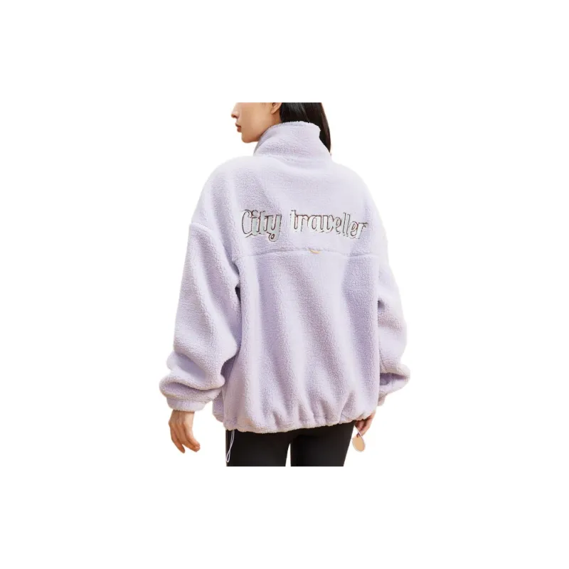 ANTA Life Collection Velvet Jackets Women's Purple-3