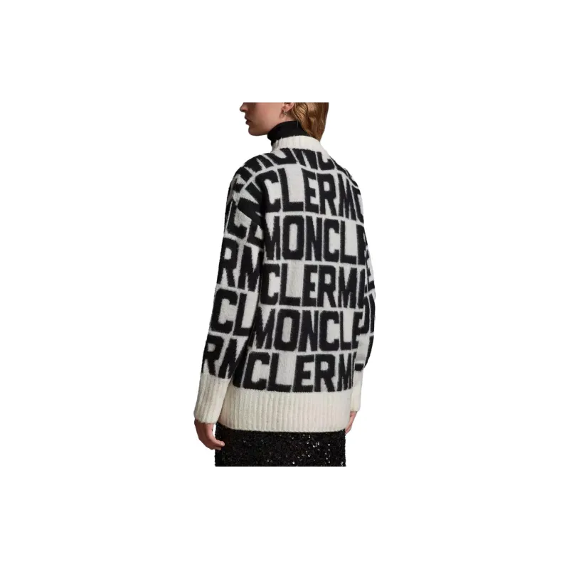 Moncler All Over Logo Intarsia Knit Sweater-1