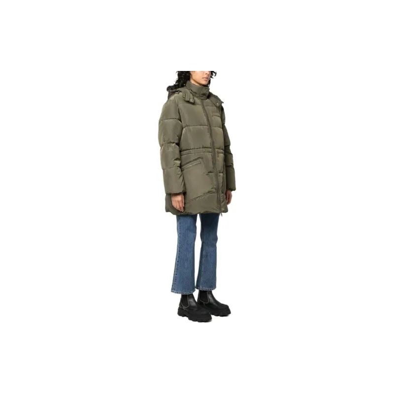 GANNI Jackets Coats Women's Olive Green-1