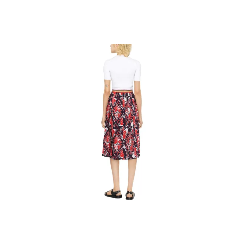 Valentino Archive Manifesto High Waist Pleated Skirt-1