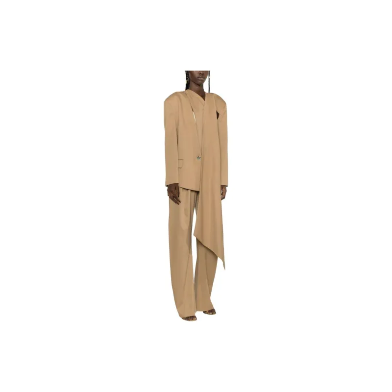 The Attico Scarf embellished Single breasted Blazer-2