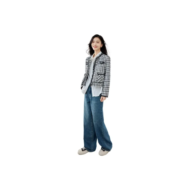 VIMLY Jackets Women's Black/White-3