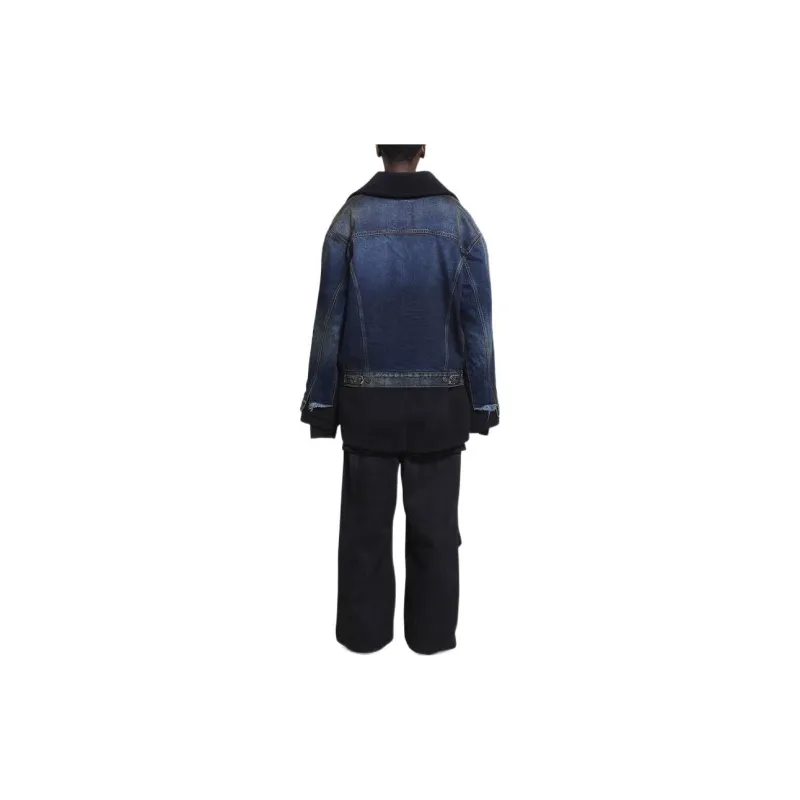 Balenciaga FW22 Cropped Coats Loose Fit Style Women's Blue-3