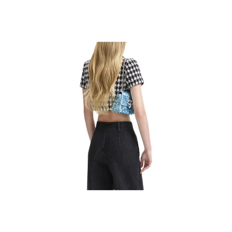 Self portrait Shirt Women's Black Plaid-2