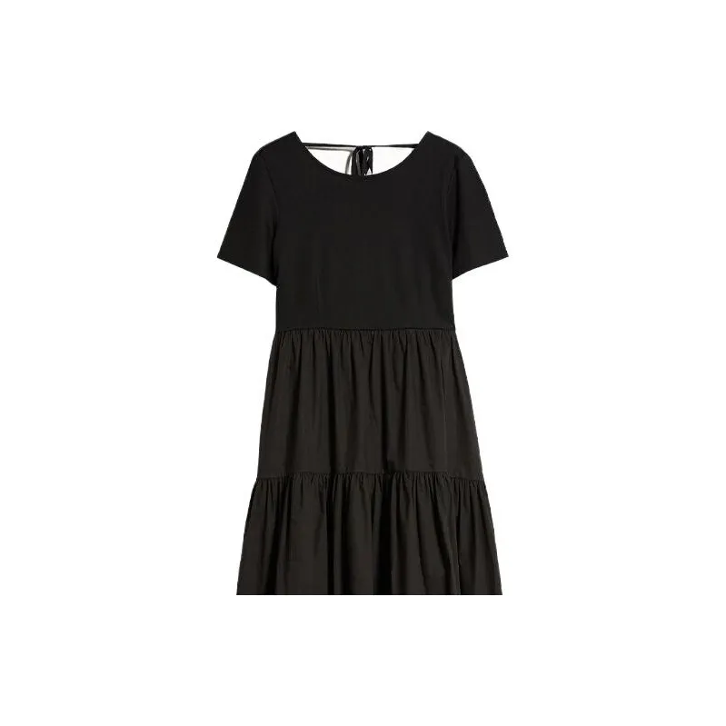 WEEKEND MaxMara Short Sleeved Dresses Women's Black-5