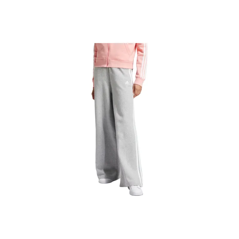 Adidas Free Shipping With AdiClub Essentials 3-Stripes Fleece Wide Pants-1