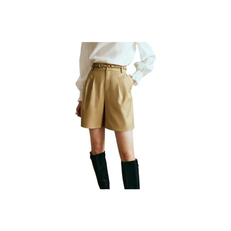 Olrain Casual Shorts Women's Khaki-2