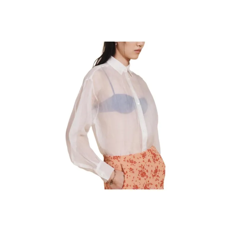 ZARA Shirt Women's Frosted White-2