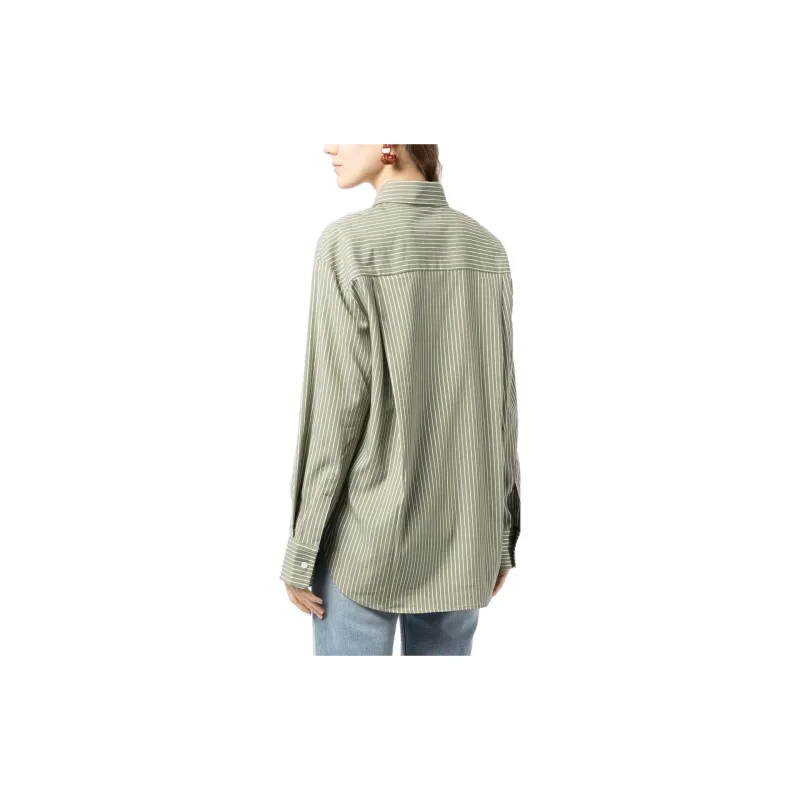 Reformation Shirts Women's Olive Green-3