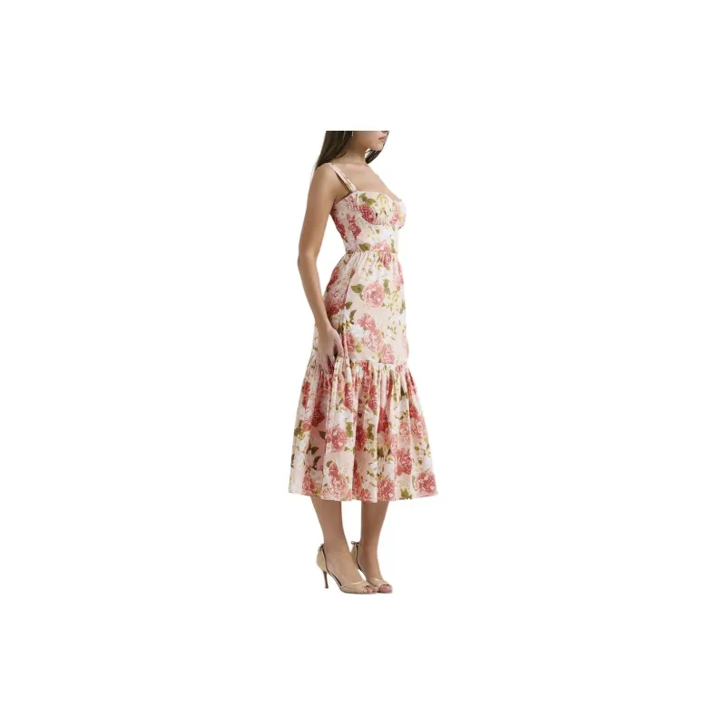 HOUSE OF CB ELIA Slip Dress Women's PINK PEONY-4