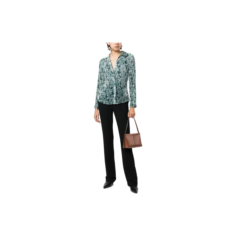 VINCE Berry Blooms Pleated Shirt-2