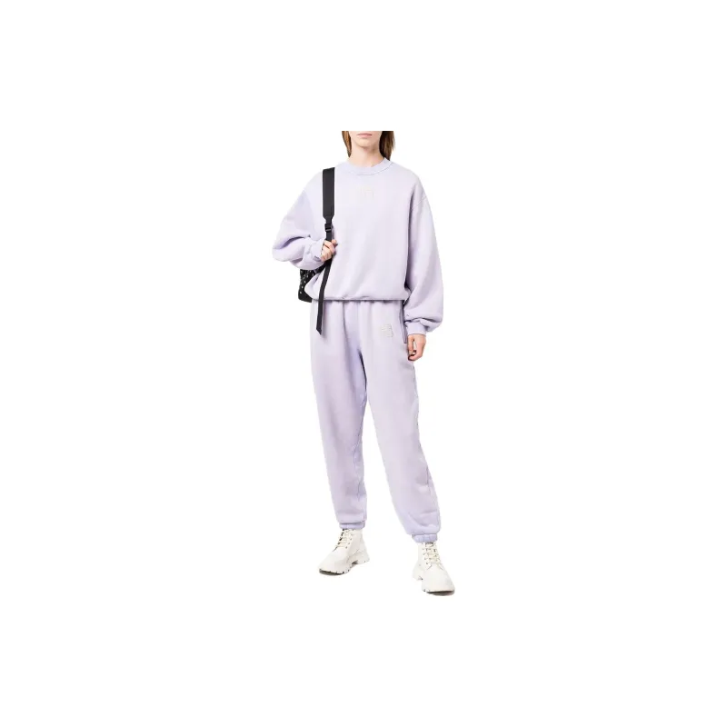 Alexander Wang Essential Terry Puff Paint Crewneck Sweatshirt Easter Egg/Purple-1