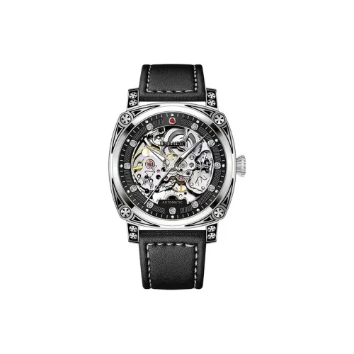 LIBER AEDON Wrist Watch Mechanical Movement Cut-Out Dial Men's Watches