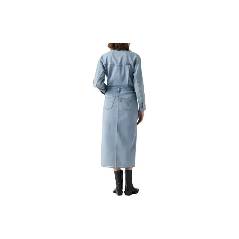 Levis Long Sleeved Dresses Women's Indigo-4
