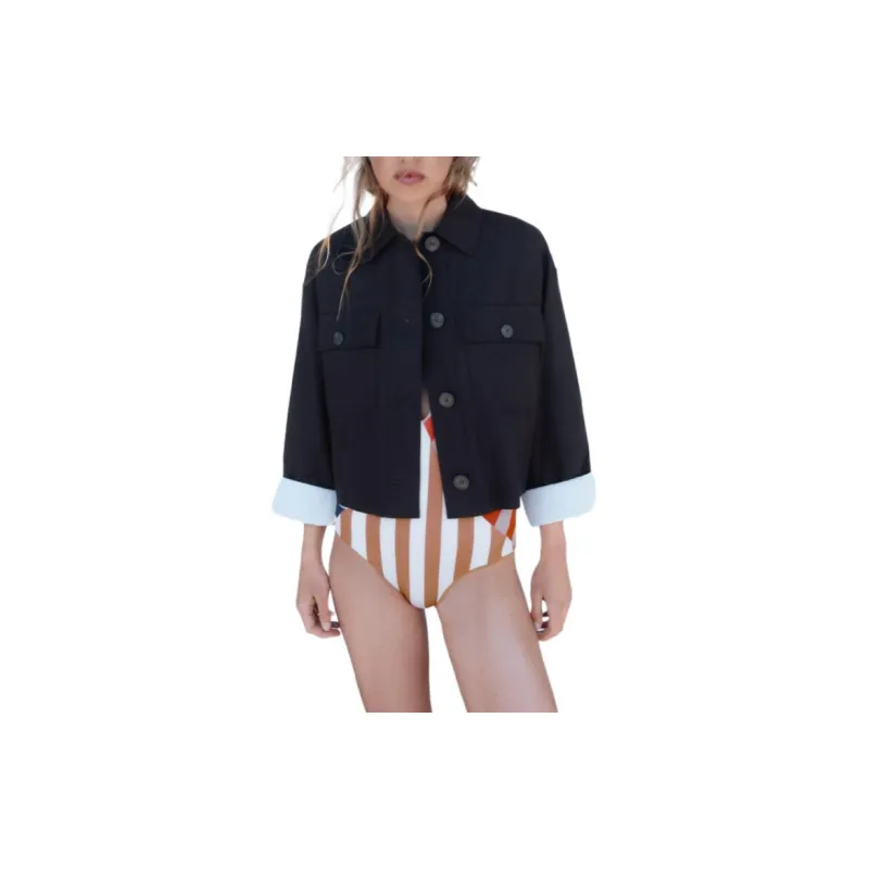 ZARA Jackets Coats Women's Blue-3