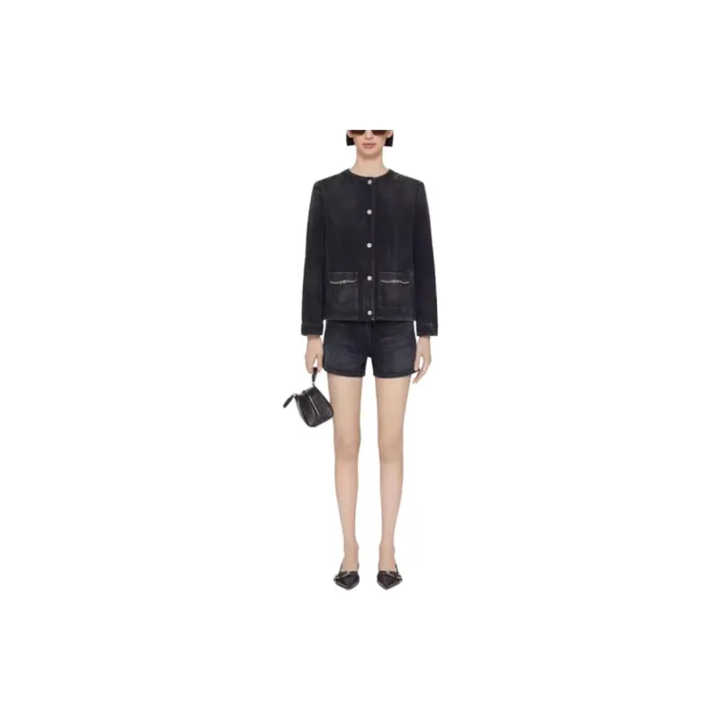 Givenchy Denim Short With Chain 'Black'-1