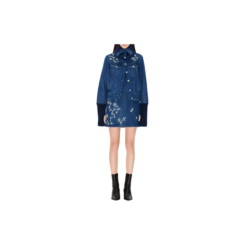 KENZO Marguerite Embroidered Trucker Jacket-2