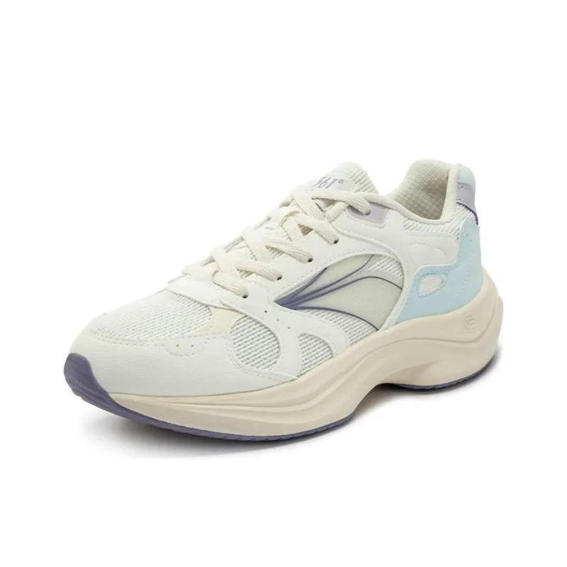 361° Anti Slip Wear Resistant Low Top Casual Running Shoes Women's White Blue Purple-1