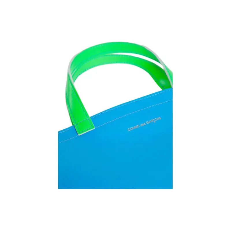 CDG Play Leather Tote Bag, Shopping Bag, Handbag Regular Unisex Blue-2