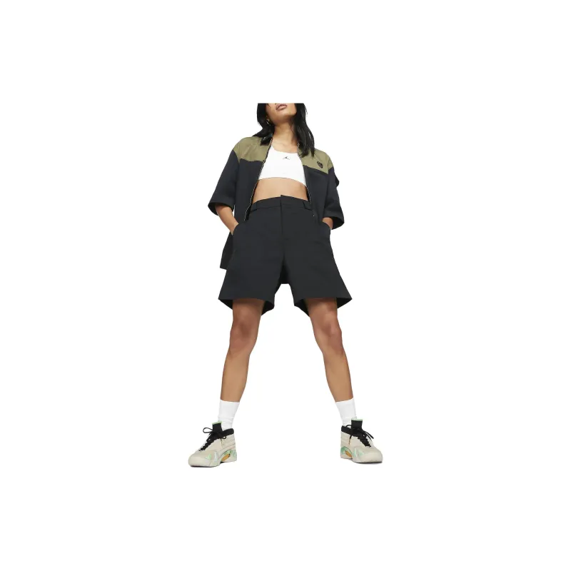 JORDAN X Aleali May Crew Short Black/Medium Olive-1