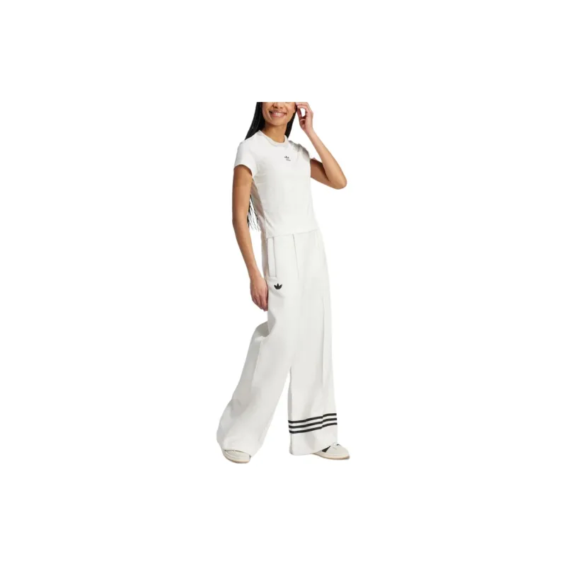 Adidas Originals ESSENTIALS T Shirt Women's Cloud White-3