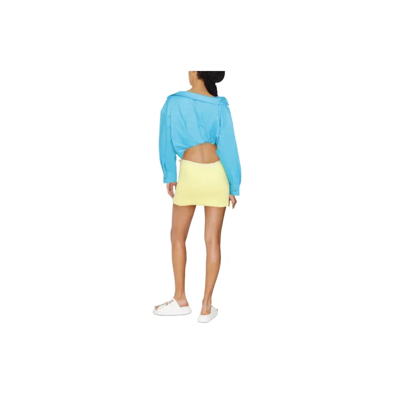 Jacquemus Casual Short Skirts Women's Yellow-2